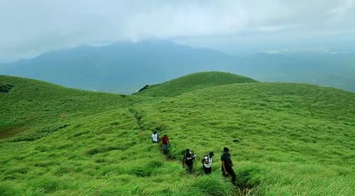 Trekker on a Wayanad hill trail